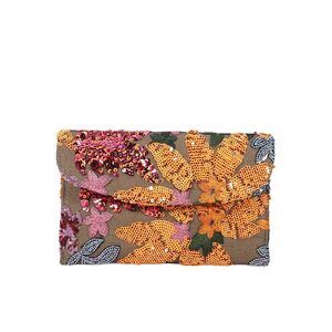 2965 Floral Clutch Purses Summer Embroidery Purses Sequin Unique Beaded